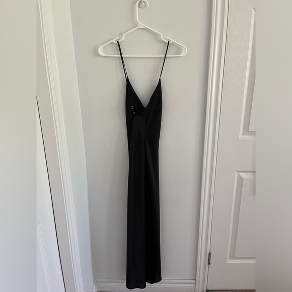 Aritzia Wilfred Silk Satin Midi Dress - Picture 2 of 2
